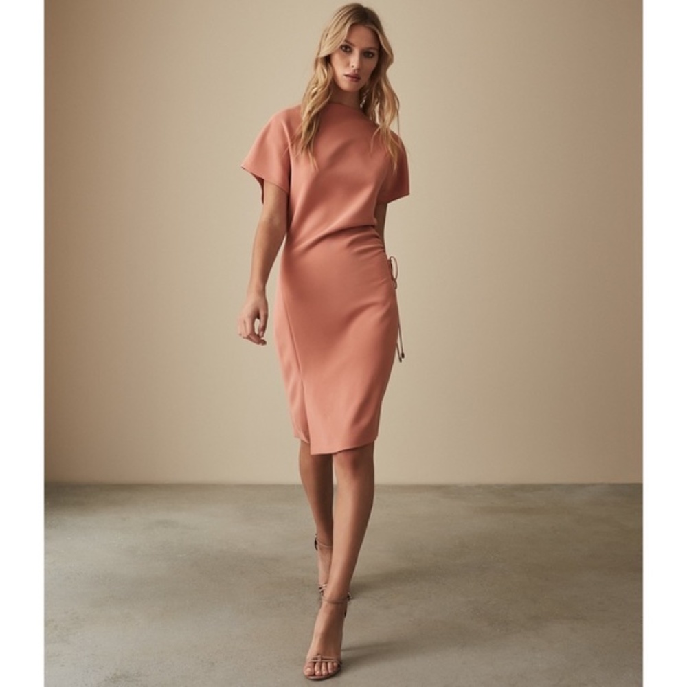 Reiss Marcia Ruched waist dress